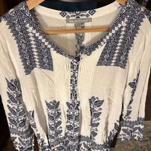 Daniel Rainn Amely Split Neck Blouse Size XL